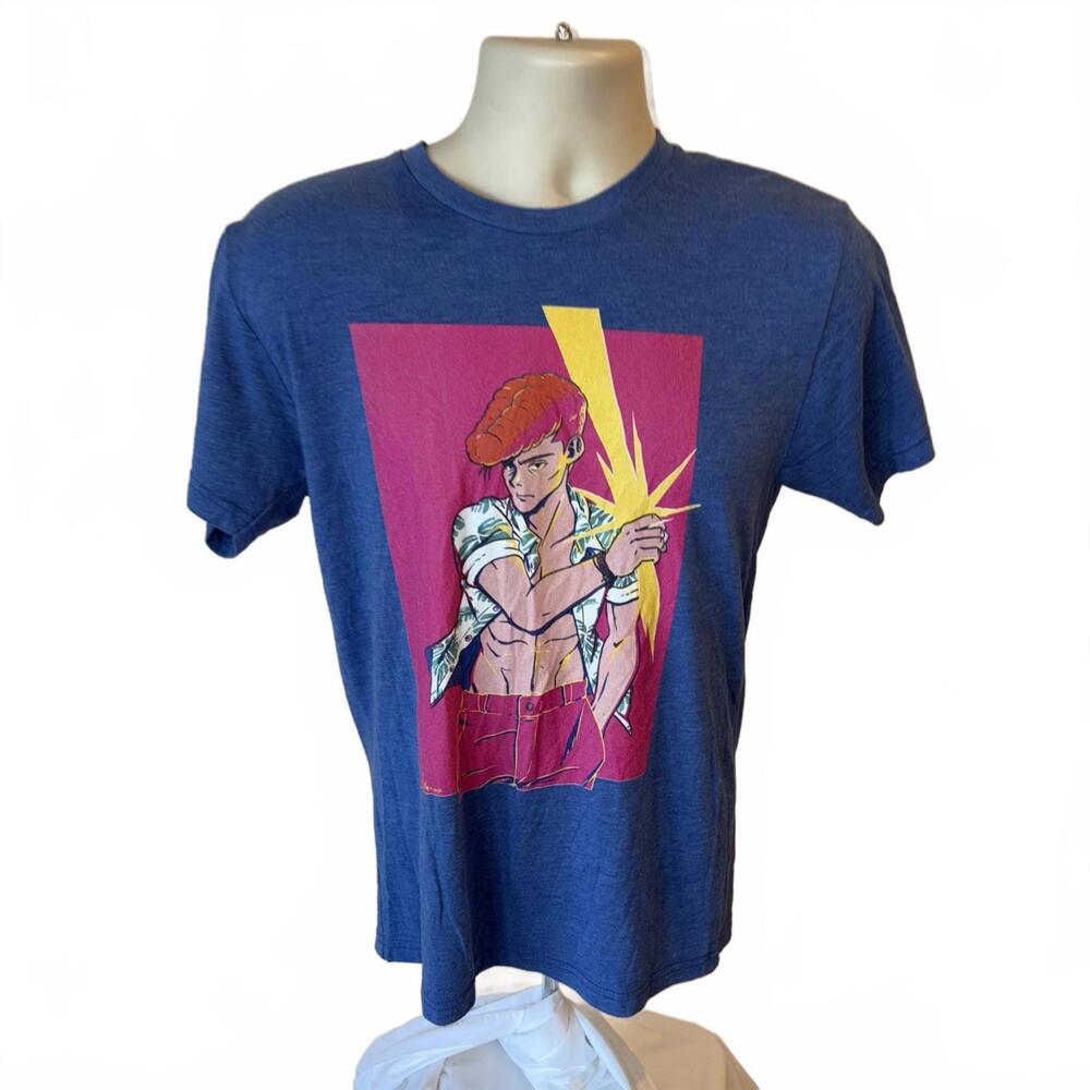 Next Level‎ MENS SIZE MEDIUM ANIME T SHIRT BLUE